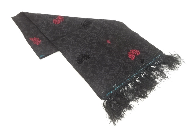 切りビロード菊模様ショール